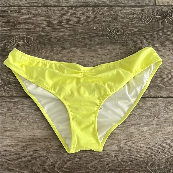 PINK Victoria's Secret Yellow Cheeky Bikini medium - Picture 1 of 3